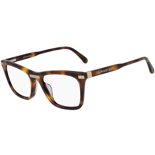 Women's Eyeglasses - Soft Tortoise Plastic Frame / CKJ20515 240 - Calvin Klein Jeans - Modalova