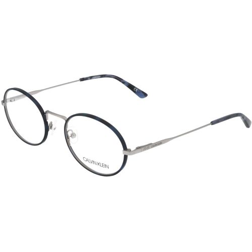 Men's Eyeglasses - Navy Tortoise Metal Round / CK20115 456 - Calvin Klein - Modalova