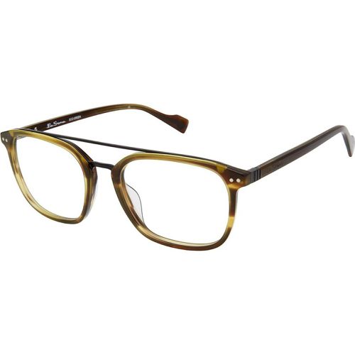Men's Eyeglasses - Demo Lens Olive Horn Plastic Frame / BSHANOVER C03 - Ben Sherman - Modalova