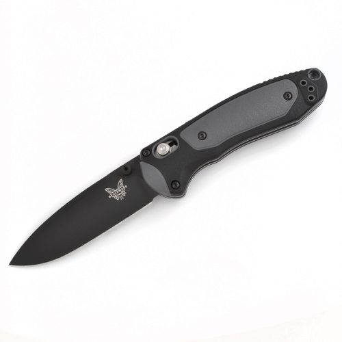 Folding Knife - Mini Boost Black Plain Blade Dual Durometer Handle / 595BK - Benchmade - Modalova