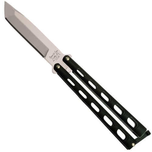 Knife - Armor Piercing 440 Steel Blade Black Butterfly, 5 inch / BS114AB - Bear & Son - Modalova