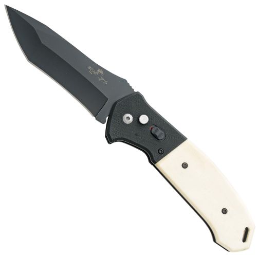 Knife - Auto Bold Action V White Smooth Bone Handle / BSAC-550-WSB6-B - Bear & Son - Modalova