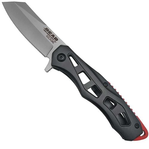 Knife - Black and Red Assisted Sideliner Handle Steel Blade / BS61123 - Bear & Son - Modalova