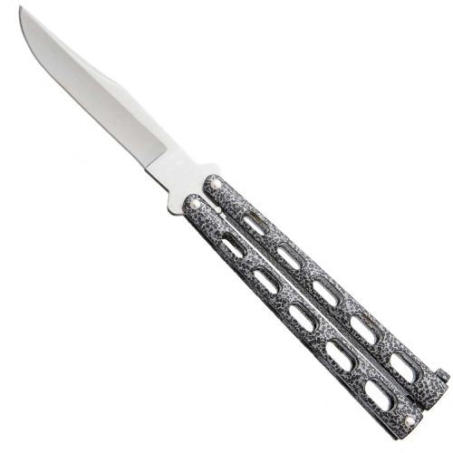 Knife - Silver Vein Steel Blade Zinc Handle Butterfly, 5 inch / BS114 - Bear & Son - Modalova