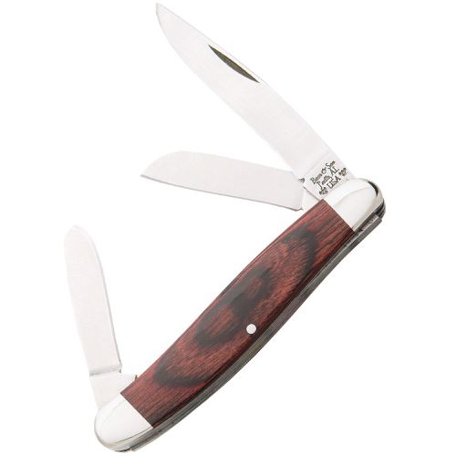 Knife - Rosewood Handle Steel Blade Midsize Stockman, 3 1/4 inch / BS218R - Bear & Son - Modalova