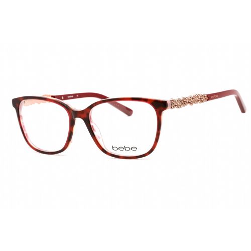 Women's Eyeglasses - Berry Tortoise Rectangular Shape Frame Clear Lens / BB5176 650 - Bebe - Modalova