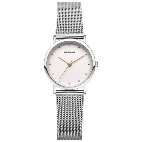 Women's Quartz Watch - Classic White Dial Milanese Mesh Bracelet / 13426-001 - Bering - Modalova