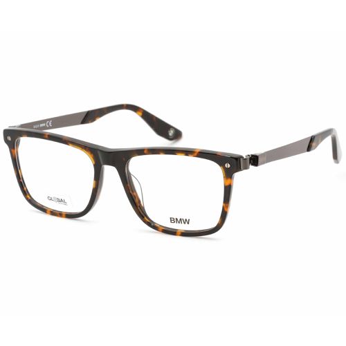 Men's Eyeglasses - Dark Havana Square Plastic Frame Clear Demo Lens / BW5002-H 052 - BMW - Modalova