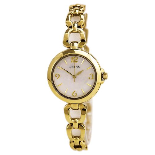 L138 Women's Dress MOP Dial Gold Plated Steel Bracelet Watch - Bulova - Modalova
