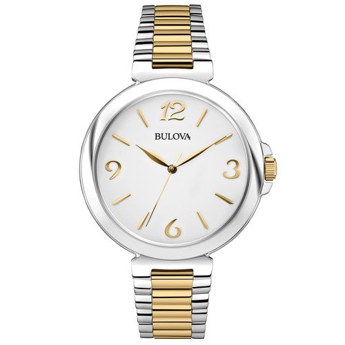 L194 Women's Dress Sport White Dial Two Tone Steel Bracelet Watch - Bulova - Modalova