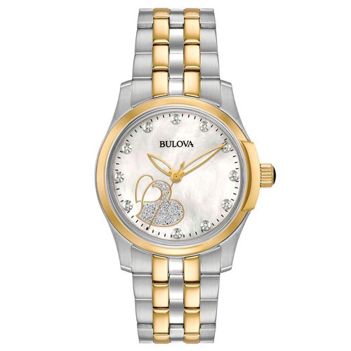 P152 Women's Quartz Mother of Pearl Dial Diamond Watch - Bulova - Modalova