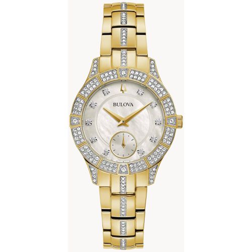 Women's Watch - Phantom Crystals MOP Dial Yellow Gold Steel Bracelet / 98L283 - Bulova - Modalova
