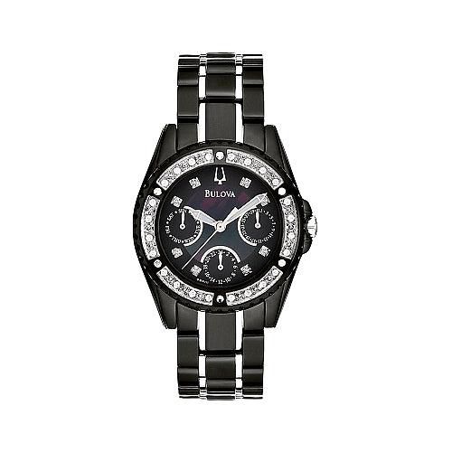Women's Diamond Black IP Watch 98R111 - Bulova - Modalova