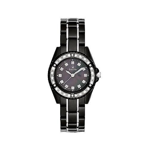 Women's Diamond Black IP Watch 98R122 - Bulova - Modalova