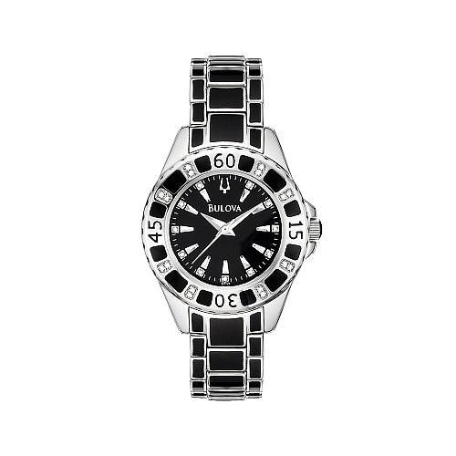 Women's Diamond Black IP Watch 98R129 - Bulova - Modalova