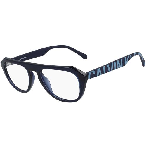 Men's Eyeglasses - Crystal Navy Rectangular Frame / CKJ19522 405 - Calvin Klein Jeans - Modalova