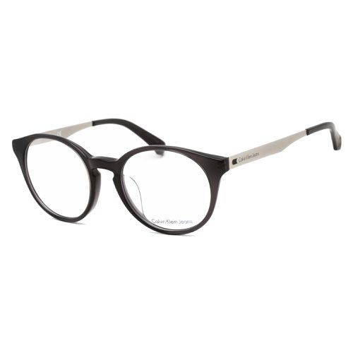 Unisex Eyeglasses - Crystal Gray Round Plastic Frame / CKJ468AF 010 - Calvin Klein Jeans - Modalova