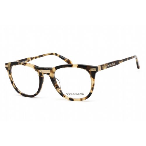 Unisex Eyeglasses - Khaki Tortoise Plastic Round / CKJ20518 244 - Calvin Klein Jeans - Modalova