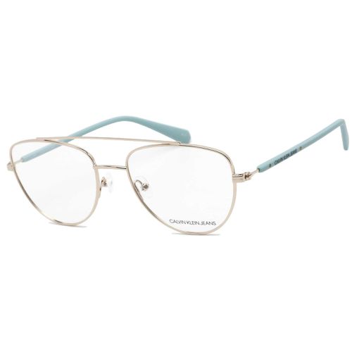 Unisex Eyeglasses - Light Gold Frame Clear Lens / CKJ19308 716 - Calvin Klein Jeans - Modalova