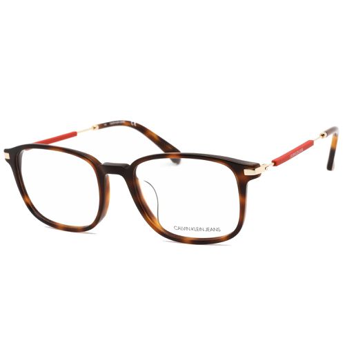 Unisex Eyeglasses - Soft Tortoise Rectangular Frame / CKJ18711A 240 - Calvin Klein Jeans - Modalova