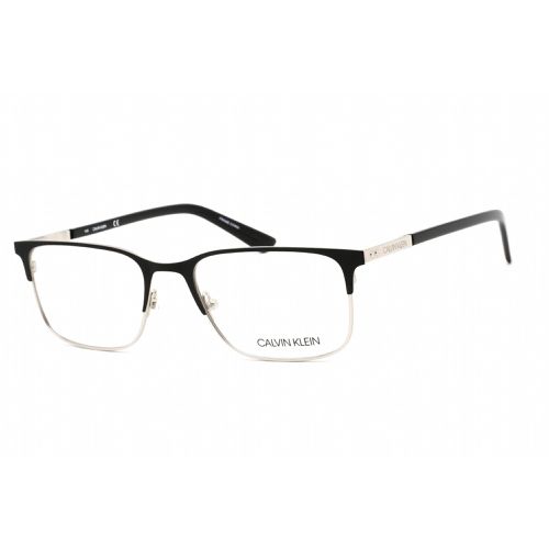 Men's Eyeglasses - Matte Black Metal Rectangular Frame / CK 19312 001 - Calvin Klein - Modalova