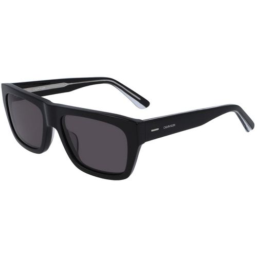 Men's Sunglasses - Gray Lens Black Acetate Full Rim Frame / CK20539S 001 - Calvin Klein - Modalova