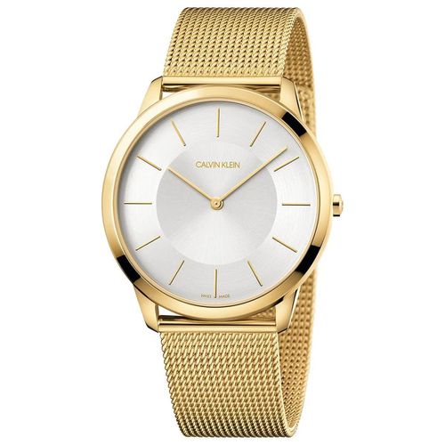 Men's Quartz Watch - Minimal Yellow Gold Mesh Bracelet / K3M2T526 - Calvin Klein - Modalova