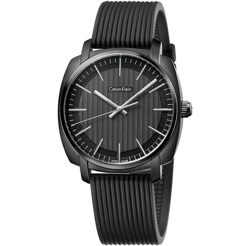 Men's Quartz Watch - Highline Black Dial Black Rubber Strap / K5M314D1 - Calvin Klein - Modalova