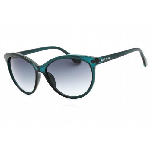 Women's Sunglasses - Crystal Teal Plastic Cat Eye / CK19534S 430 - Calvin Klein Retail - Modalova