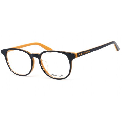 Women's Eyeglasses - Navy/Maize Round Frame Clear Lens / CK18529A 415 - Calvin Klein - Modalova