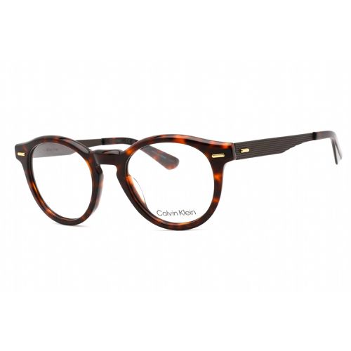 Women's Eyeglasses - Full Rim Brown Havana Plastic Round / CK21518 220 - Calvin Klein - Modalova