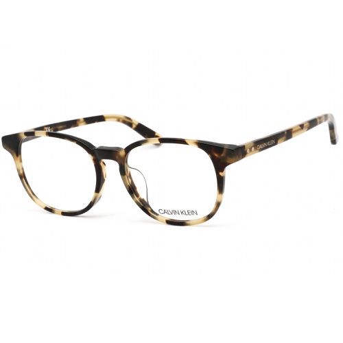 Women's Eyeglasses - Khaki Tortoise Round Frame Clear Lens / CK18529A 244 - Calvin Klein - Modalova