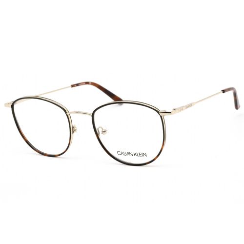 Women's Eyeglasses - Light Gold Round Frame Clear Lens / CK19117 716 - Calvin Klein - Modalova