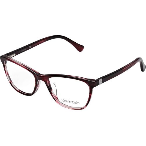 Women's Eyeglasses - Striped Wine Plastic Frame / 5883 609 - Calvin Klein - Modalova