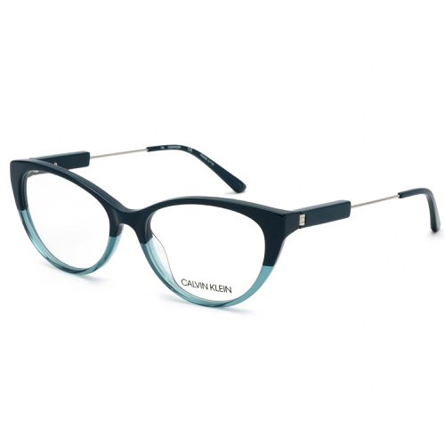 Women's Eyeglasses - Teal/Crystal Teal Gradient Acetate / CK19706 440 - Calvin Klein - Modalova