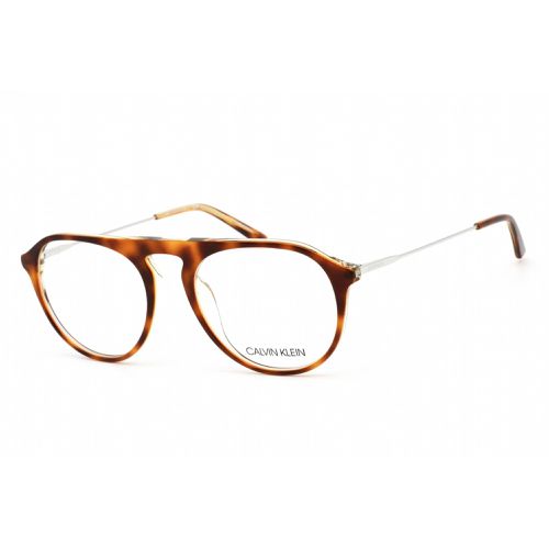 Women's Eyeglasses - Tortoise/Crystal Yellow Round Frame / CK20703 241 - Calvin Klein - Modalova