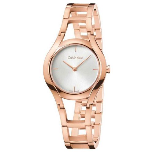 Women's Quartz Watch - Class Silver Dial Rose Gold Bracelet / K6R23626 - Calvin Klein - Modalova