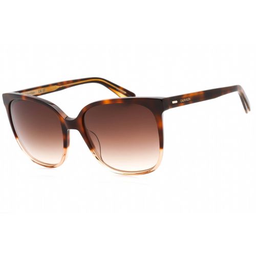 Women's Sunglasses - Full Rim Brown Havana Plastic Frame / CK21707S 221 - Calvin Klein - Modalova