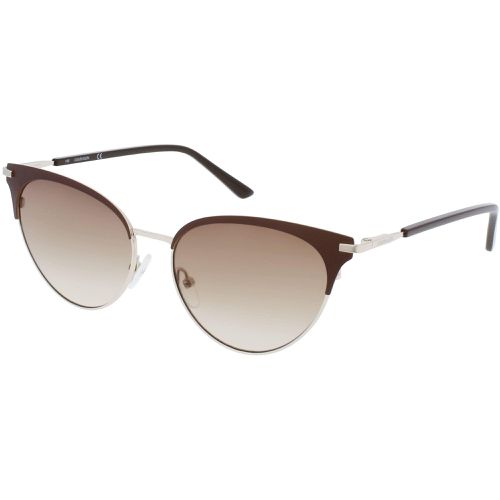 Women's Sunglasses - Satin Brown Metal Frame / CK19309S 200 - Calvin Klein - Modalova