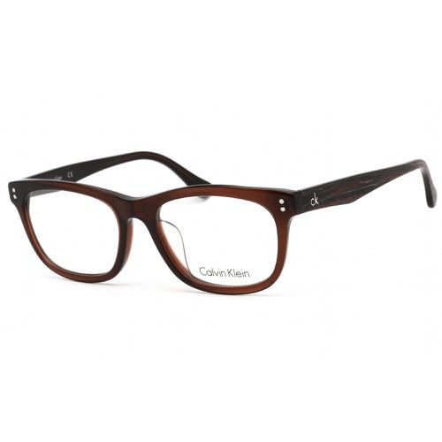 Unisex Eyeglasses - Brown Plastic Full Rim Frame Clear Lens / CK5903A 201 - Calvin Klein - Modalova