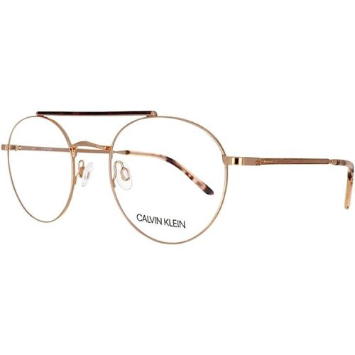 Unisex Eyeglasses - Rose Gold Pilot Frame / CK20126 780 - Calvin Klein - Modalova