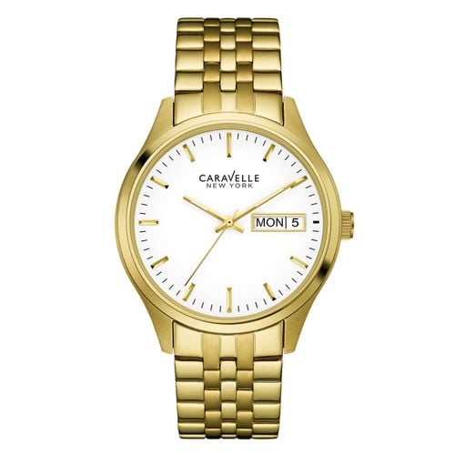 C106 Men's Yellow Steel Bracelet Dial Watch - Caravelle - Modalova