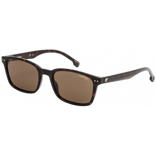 Men's Sunglasses - Dark Havana Rectangular Plastic Frame / 2021T/S 0086 70 - Carrera - Modalova