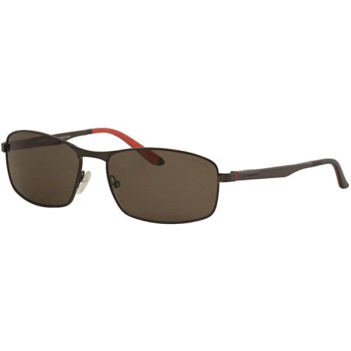 Men's Sunglasses - Matte Brown Metal Frame Polarized Lens / 8012/S 0J8P 00 - Carrera - Modalova