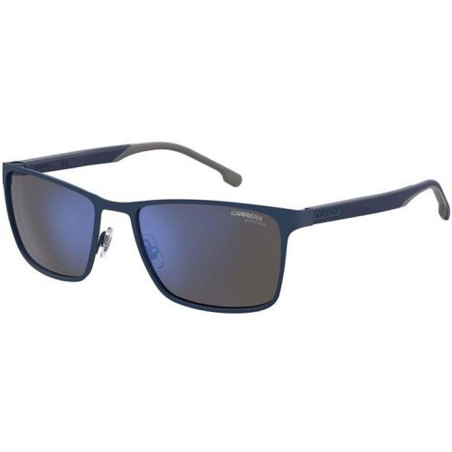 Men's Sunglasses - Mirrored Blue Lens Metal Frame / 8048/S 0PJP XT - Carrera - Modalova