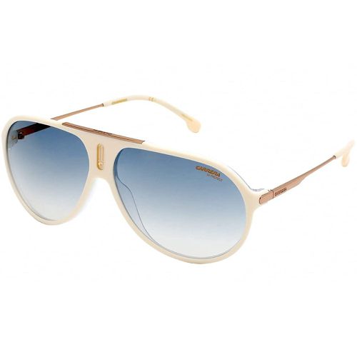 Unisex Sunglasses - Full Rim Ivory and Gold Plastic Frame / HOT65 0SZJ 1V - Carrera - Modalova