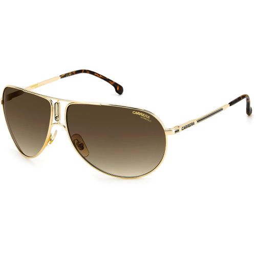 Unisex Sunglasses - Gold Metal Pilot Shape Frame Brown Sf Lens / GIPSY65 J5G - Carrera - Modalova