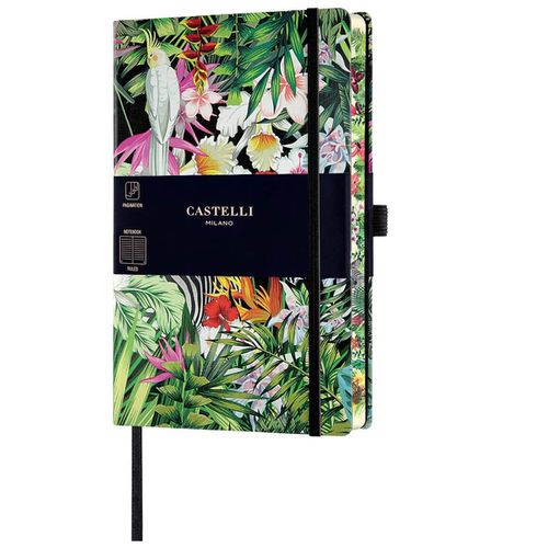 Notebook - Eden Jungle Design Medium A5, Ruled, Zebras / QC6BI-004 - Castelli - Modalova