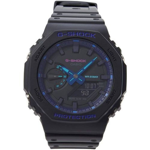 Unisex Ana Digi Watch - G-Shock Virtual Blue Series Resin Strap / GA2100VB-1A - Casio - Modalova