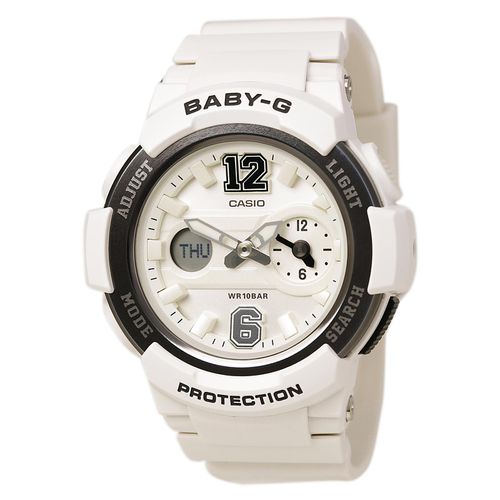 Women's Alarm Watch - Baby-G Sports Ana-Digi White Dial Resin Band / BGA210-7B1 - Casio - Modalova